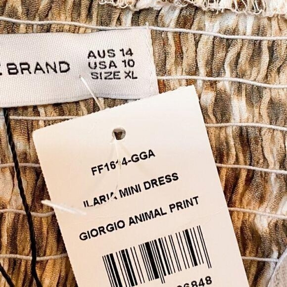 NWT Faithfull the Brand Dress Ilaria Leopard Mini Dress, size US10 - Picture 11 of 14